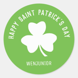 Happy Saint Patrick's Day Celebration Business Runder Aufkleber