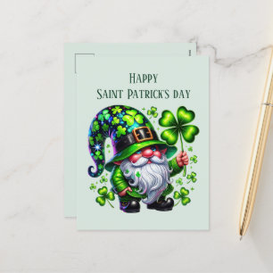 Happy Saint Patrick's Day gnome fügen Text Feiertagspostkarte