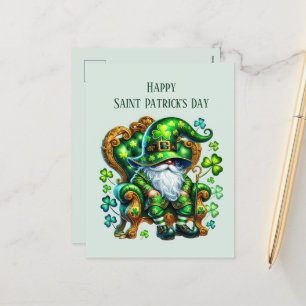Happy Saint Patrick's Day gnome fügen Text Feiertagspostkarte