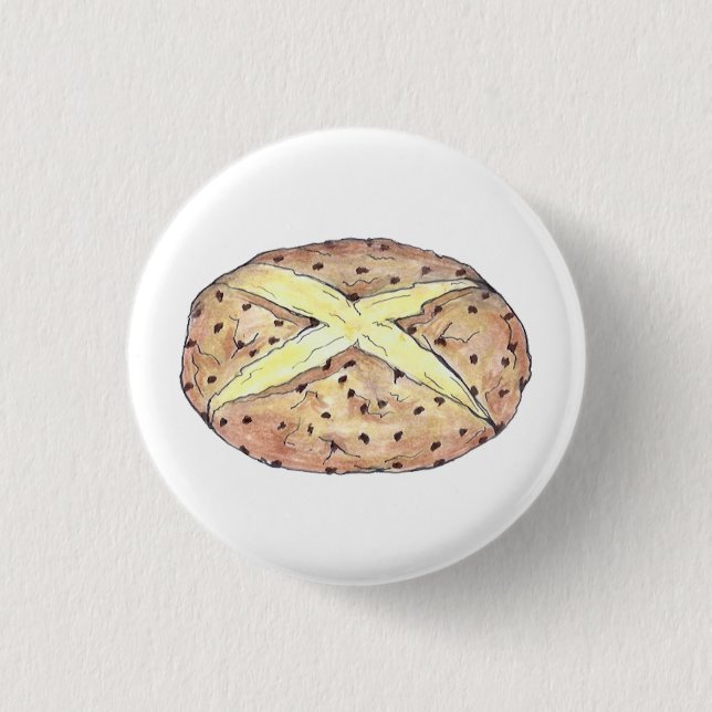 Happy Saint Patrick's Day Irish Soda Brot Loaf Button (Vorderseite)