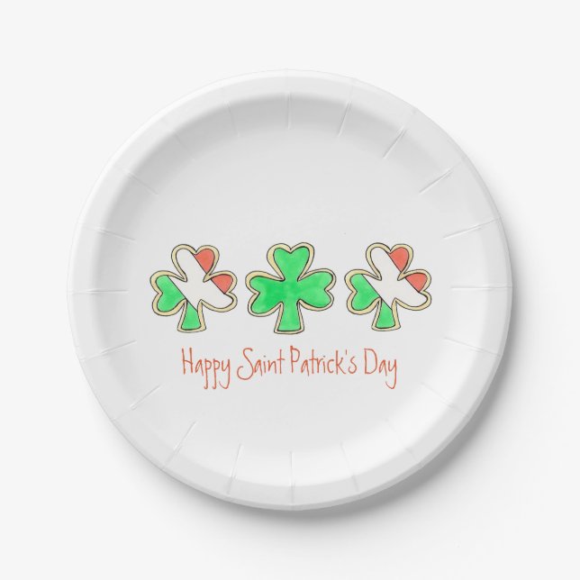 Happy Saint Patrick's Day Kleeblatt Cookie Teller (Vorderseite)