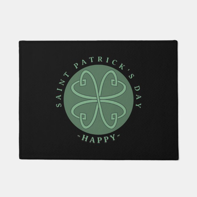 Happy Saint Patrick's Day Kleeblatt Fußmatte (Vorderseite)