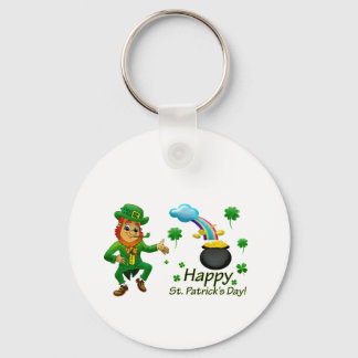 Happy Saint Patrick's Day Leprechaun Rainbow  Schlüsselanhänger