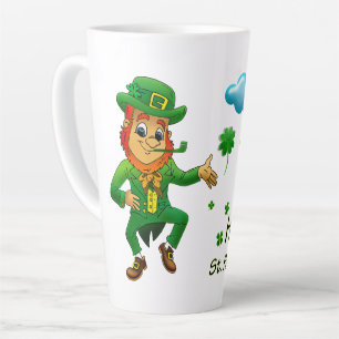 Happy Saint Patrick's Day Leprechaun Regenbogen Milchtasse