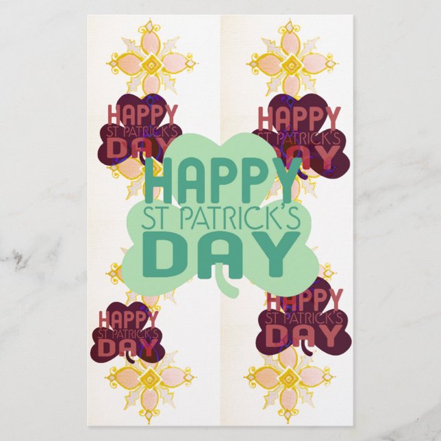 Happy Saint Patrick's Day Lovely Art Print Briefpapier (Vorderseite)