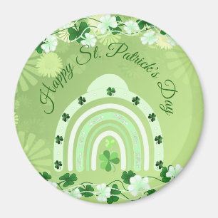Happy Saint Patrick's Day Lucky Kleeblatts Regenbo Magnet