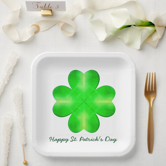 Happy Saint Patrick's Day  Paper Plates Pappteller (Hochzeit)