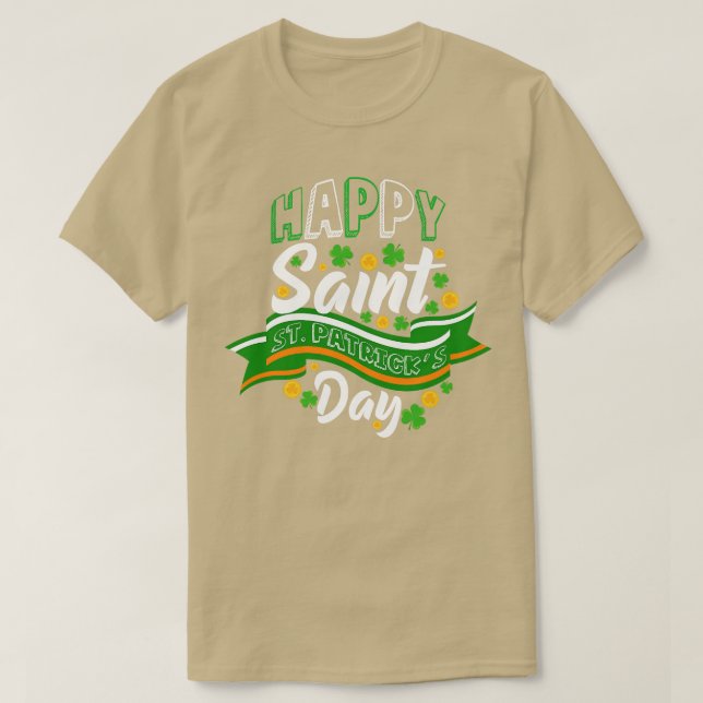 Happy Saint St Patricks Day Lucky Kleeblatt Clover T-Shirt (Design vorne)