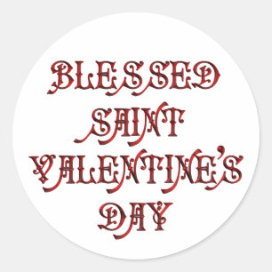 Happy Saint Valentine's Day Runder Aufkleber