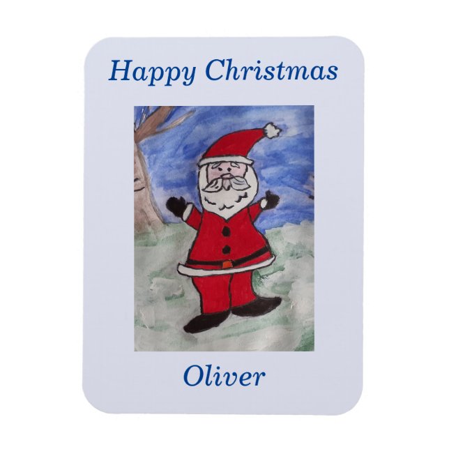 Happy Santa Christmas Magnet (Vertikal)