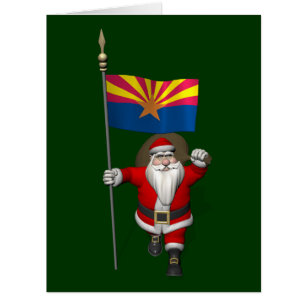 Happy Santa Claus auf dem Weg nach Arizona