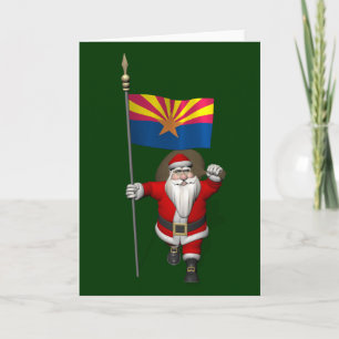 Happy Santa Claus auf dem Weg nach Arizona Feiertagskarte