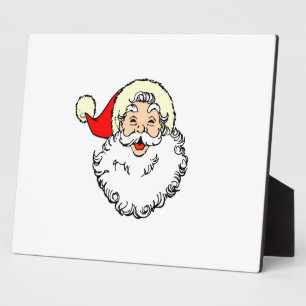 Happy Santa Claus Face Cartoon Fotoplatte