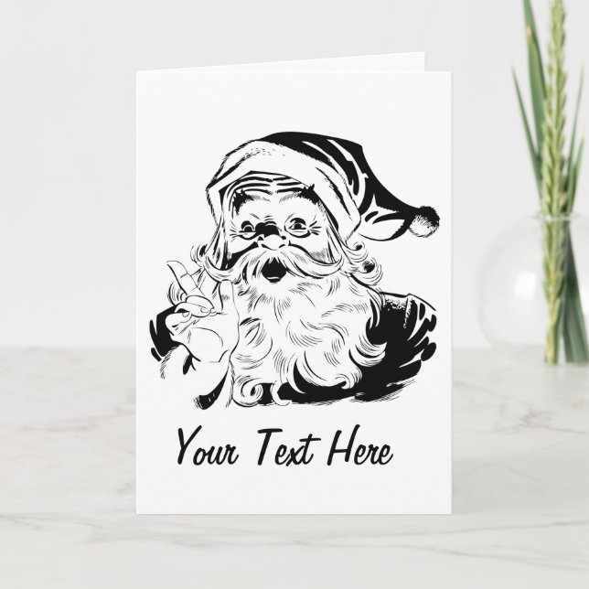 Happy Santa Feiertagskarte (Vorderseite)