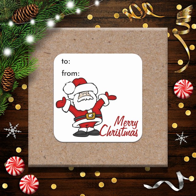 Happy Santa Gift Tag Sticker (Von Creator hochgeladen)