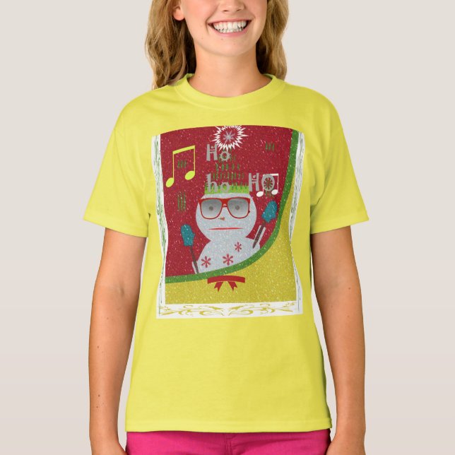 Happy Santa HoHoHo Girls' ComfortBlend® Sweatshirt T-Shirt (Vorderseite)