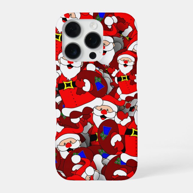 Happy Santa iPhone 16 Pro Hülle (Rückseite)