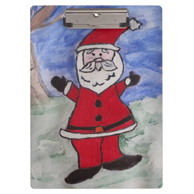 Happy Santa Klemmbrett (Vorderseite)