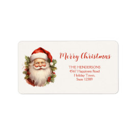 Happy Santa Merry Weihnachts-Rücksendeadressen-Auf Adressaufkleber