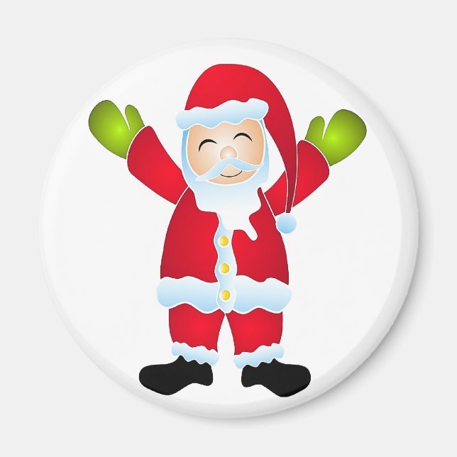 Happy Santa Ornament Magnet (Vorne)