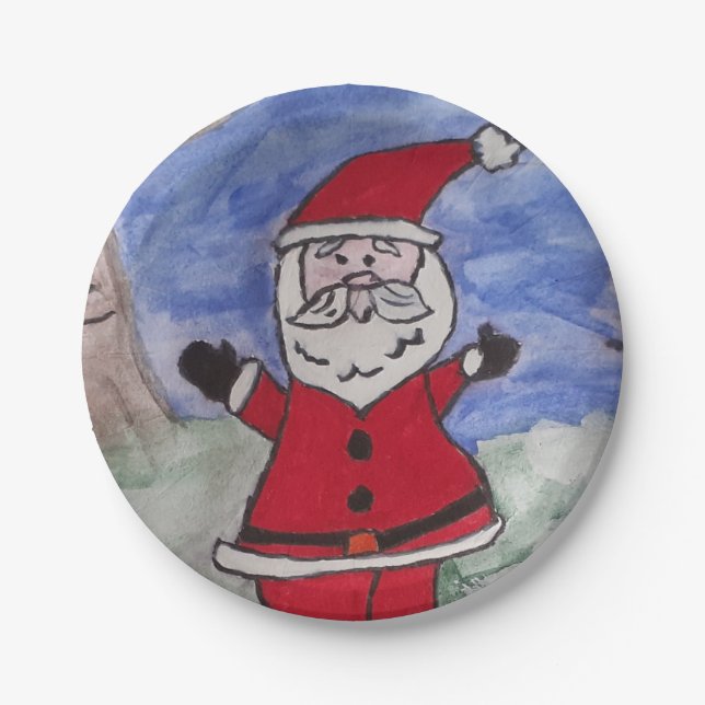 Happy Santa Paper Tellers Pappteller (Vorderseite)