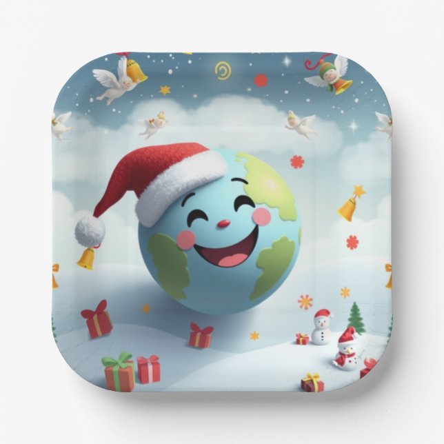 Happy Santa Plate Pappteller (Vorderseite)