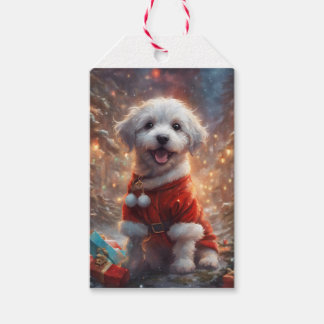 Happy Santa Puppy, Holiday Dog Geschenkanhänger