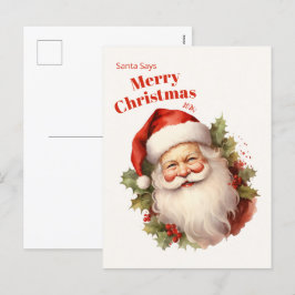 Happy Santa Vintage Weihnachten Postkarte
