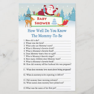 Happy Santa, wie gut Sie wissen, Babydusche