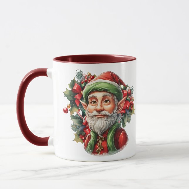 Happy Santa's Elf Tasse (Links)
