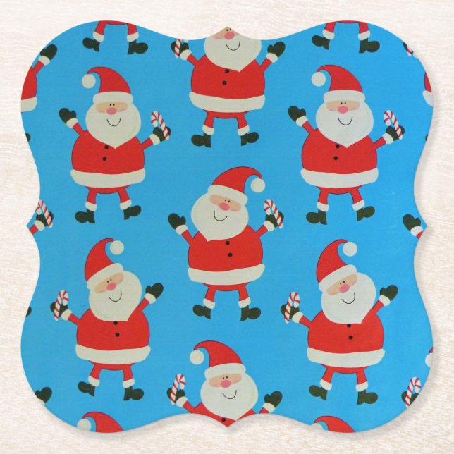 Happy Santas Untersetzer (Vorderseite)