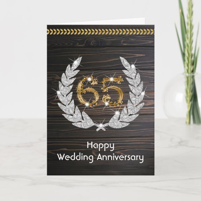 Happy Sapphire 65. Hochzeitstag Karte (Vorderseite)