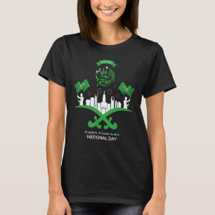 Happy Saudi-Arabien Tree Schwerter Nationalfeierta T-Shirt