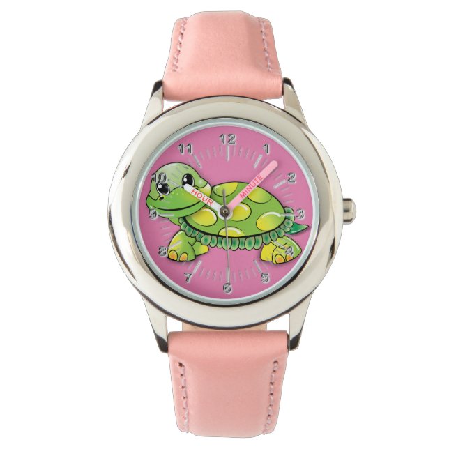 Happy Schildkröte Armbanduhr (Vorderseite)
