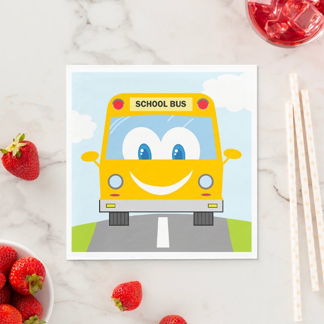 Happy School Bus Serviette (Von Creator hochgeladen)