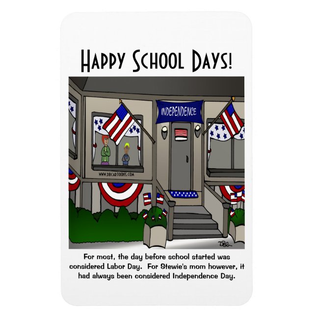 Happy School Days Grußkarte Magnet (Vertikal)