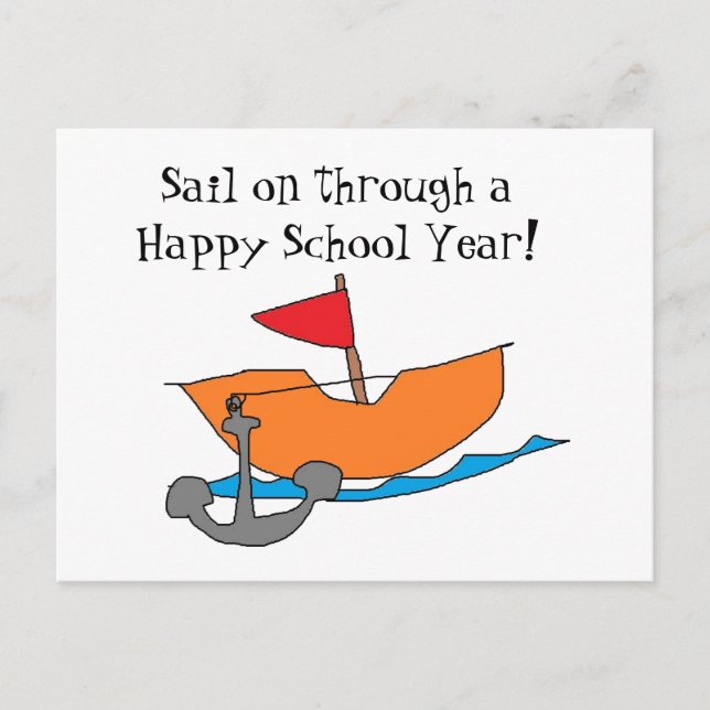 Happy School Year Card Postkarte (Vorderseite)