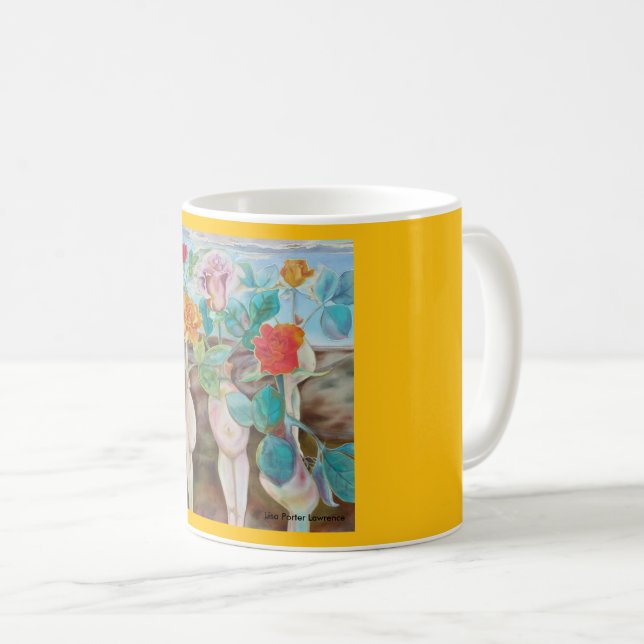 Happy Schwangere Rose Kaffeetasse (VorderseiteRechts)