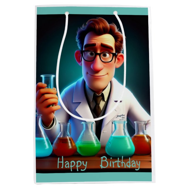 Happy Scientist Mittlere Geschenktüte (Vorderseite)