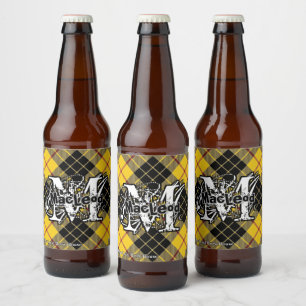 Happy Scotsman Clan MacLeod von Lewis Tartan Bierflaschenetikett