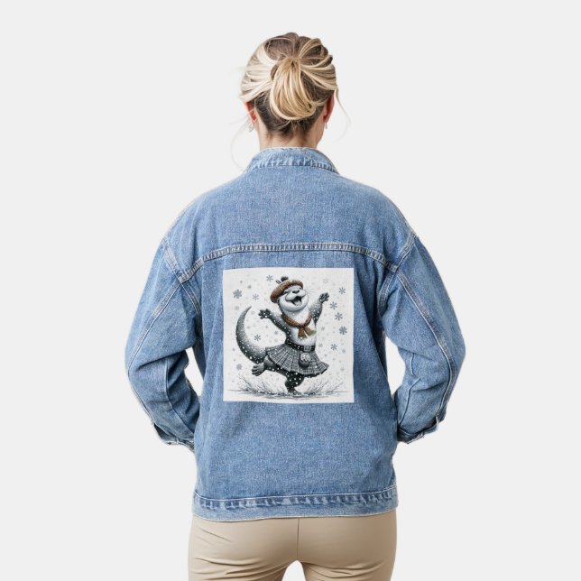 Happy Scottish Christmas Otter Christmas Jeansjacke (Modell)
