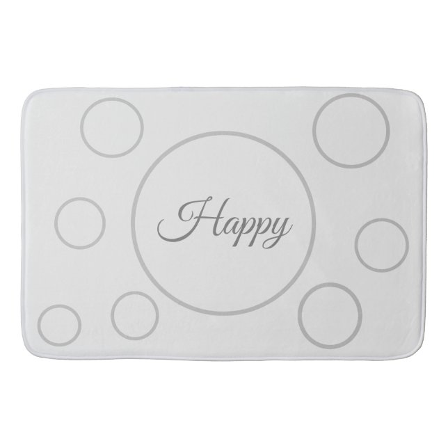 Happy Seamless Circles Badematte (Vorderseite)