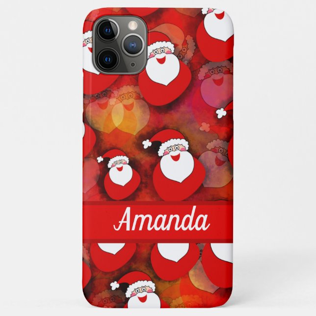 Happy Seamless Santa Claus Pattern Case-Mate iPhone Hülle (Rückseite)