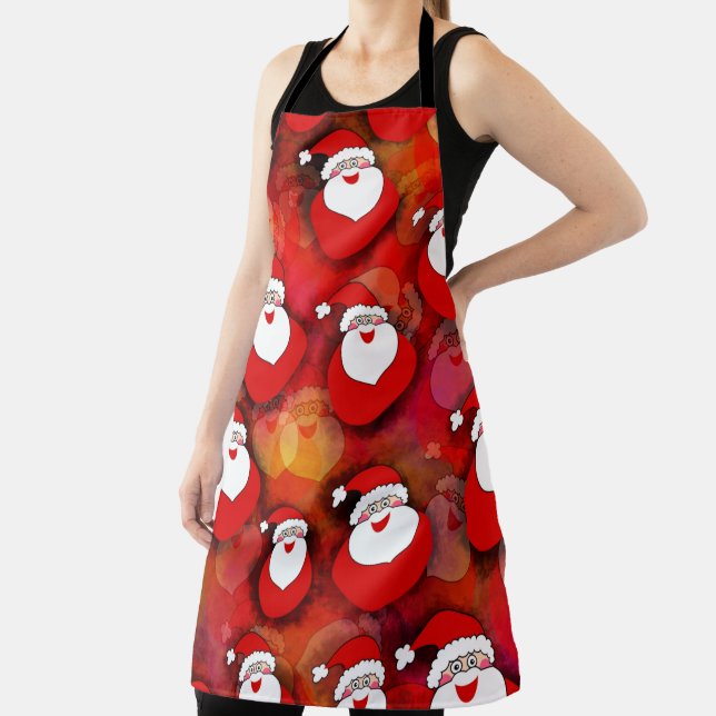 Happy Seamless Santa Claus Pattern Schürze (InSitu)