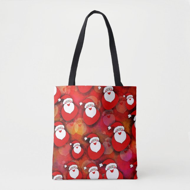 Happy Seamless Santa Claus Pattern Tasche (Vorderseite)
