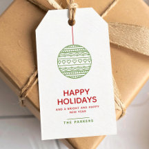 Happy Seasons Minimalistisches Muster Weihnachtsba
