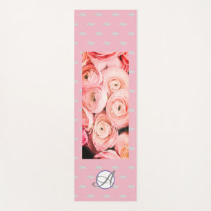 HAPPY SEED YOGA MAT MIT ROSE UND CUSTOM INITIAL YOGAMATTE