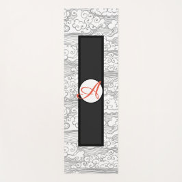 HAPPY SEED YOGA Mat with JAPANESE CLOUDS MONOGRAM Yogamatte