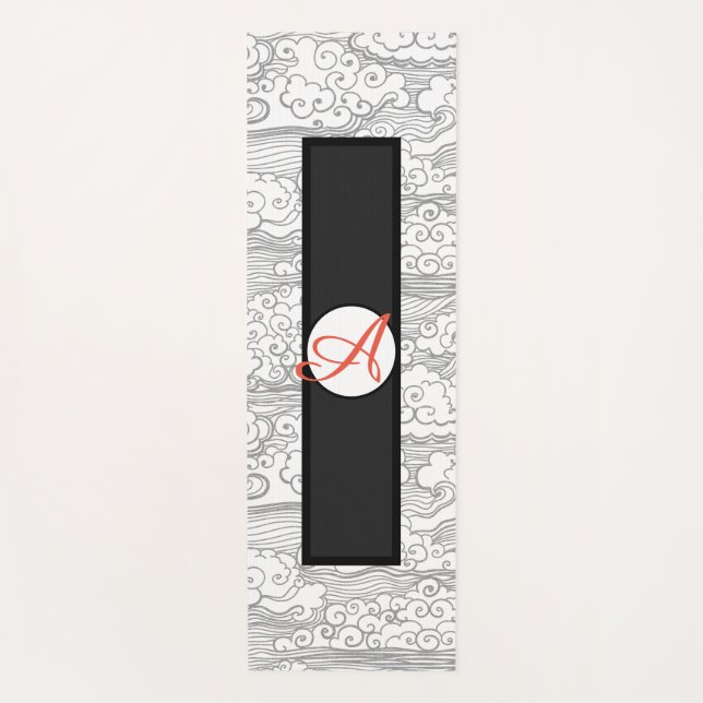 HAPPY SEED YOGA Mat with JAPANESE CLOUDS MONOGRAM Yogamatte (Vorderseite)