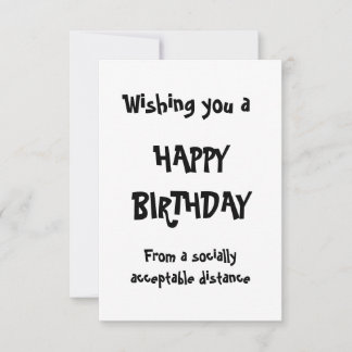 Happy Self isoliert Geburtstag soziale Distanz